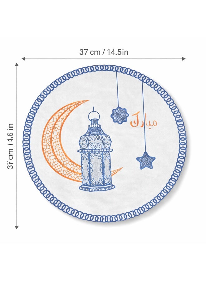 Set Of 6 Round Table Placemats & Coasters 37×37 Cm – Ramadan Home & Dining Table Decor - Image 1